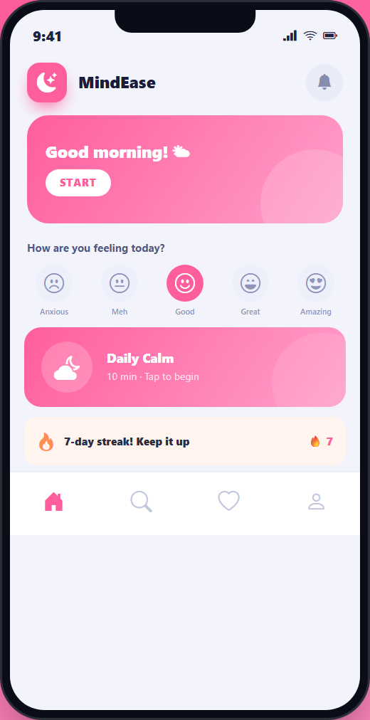 MindEase mockup