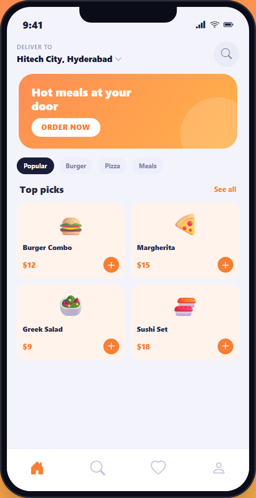 QuickBite mockup