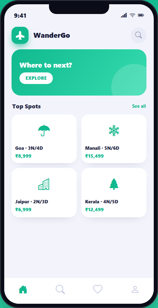 WanderGo mockup